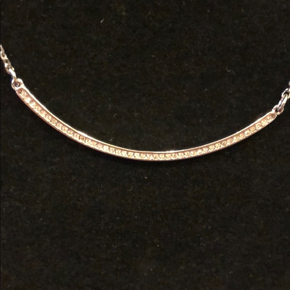 Chloe + Isabel Pave Curved Bar Necklace